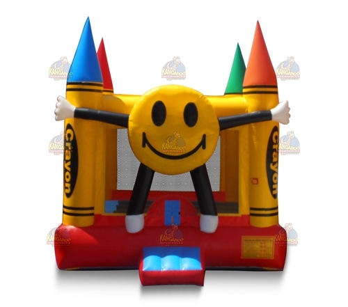Inflatable, Bounce House, Smiling Crayon (Security Deposit Required- $100.00) - 1
