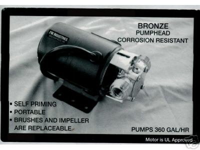 PUMP, WATERBED 340gph - 1